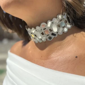 Collar Choker Luaña Plata