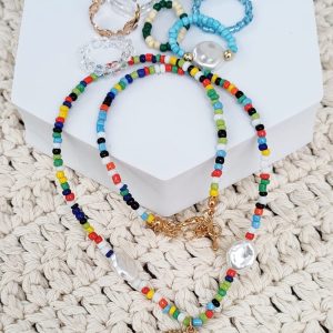 Collar ojo de horus con anillos