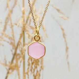 Luna de calcedonia rosa