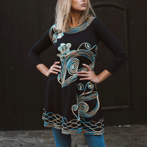 Vestido Acuarela Bordado
